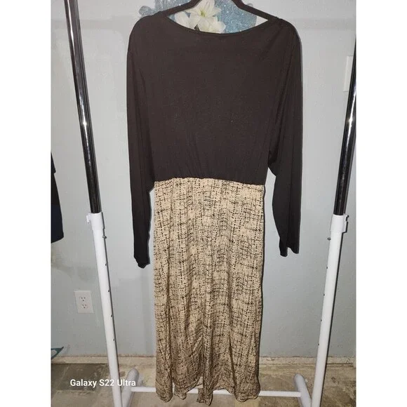 Bloomchic Dress,Black and Tan, Half Sleeve-size 3X NWT - Picture 3 of 4